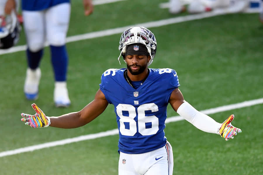 Riscaldamento del Giocatore di Football Darius Slayton