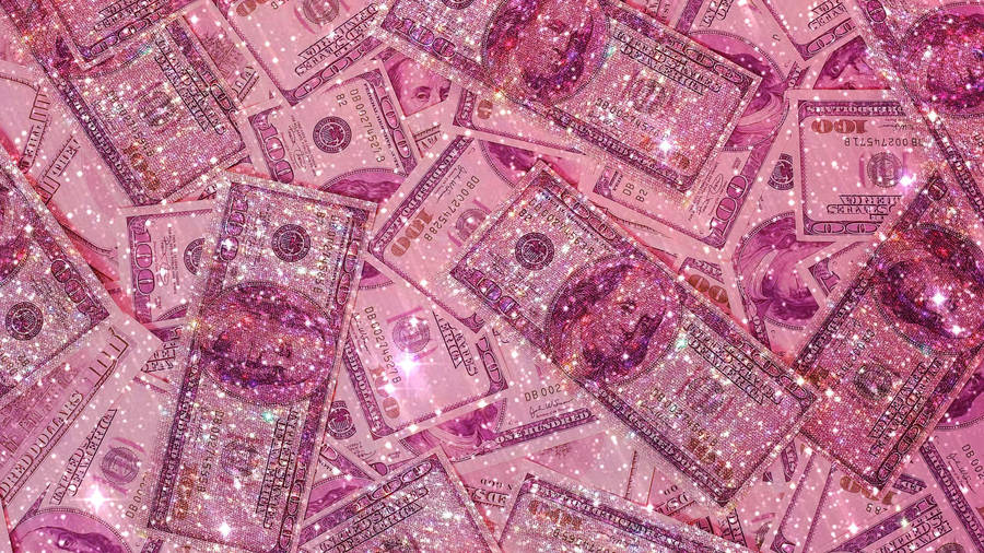 Download Baddie Aesthetic Glitter Money Wallpaper 