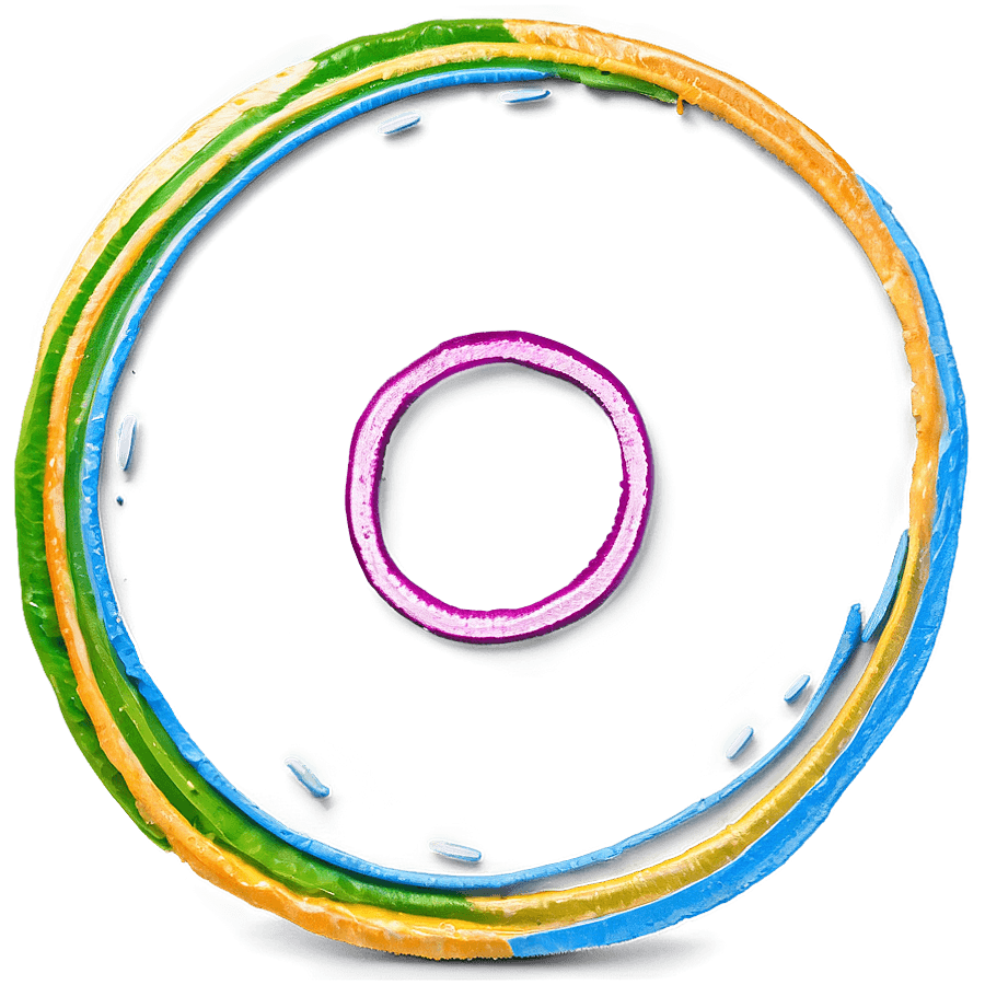Rough Circle Doodle Art PNG xmc77