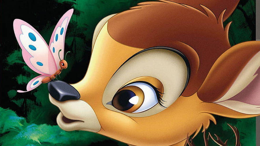 Bambi E Farfalla Rosa