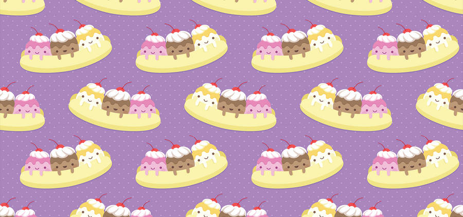 Banana Split Pattern wallpaper