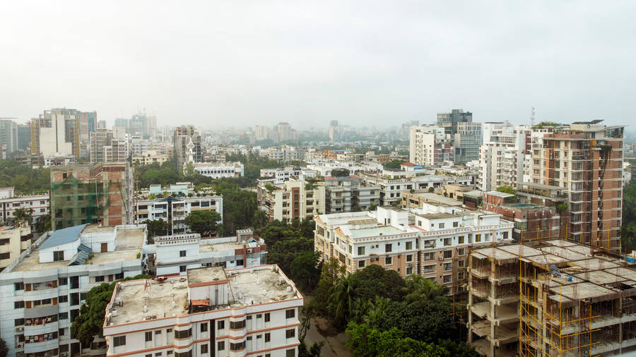 Download Bangladesh Dhaka Aerial View Wallpaper | Wallpapers.com