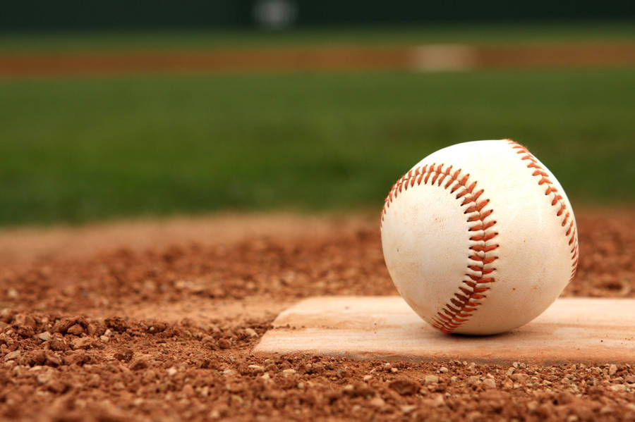 Download Baseball On Home Plate Wallpaper Wallpapers Com