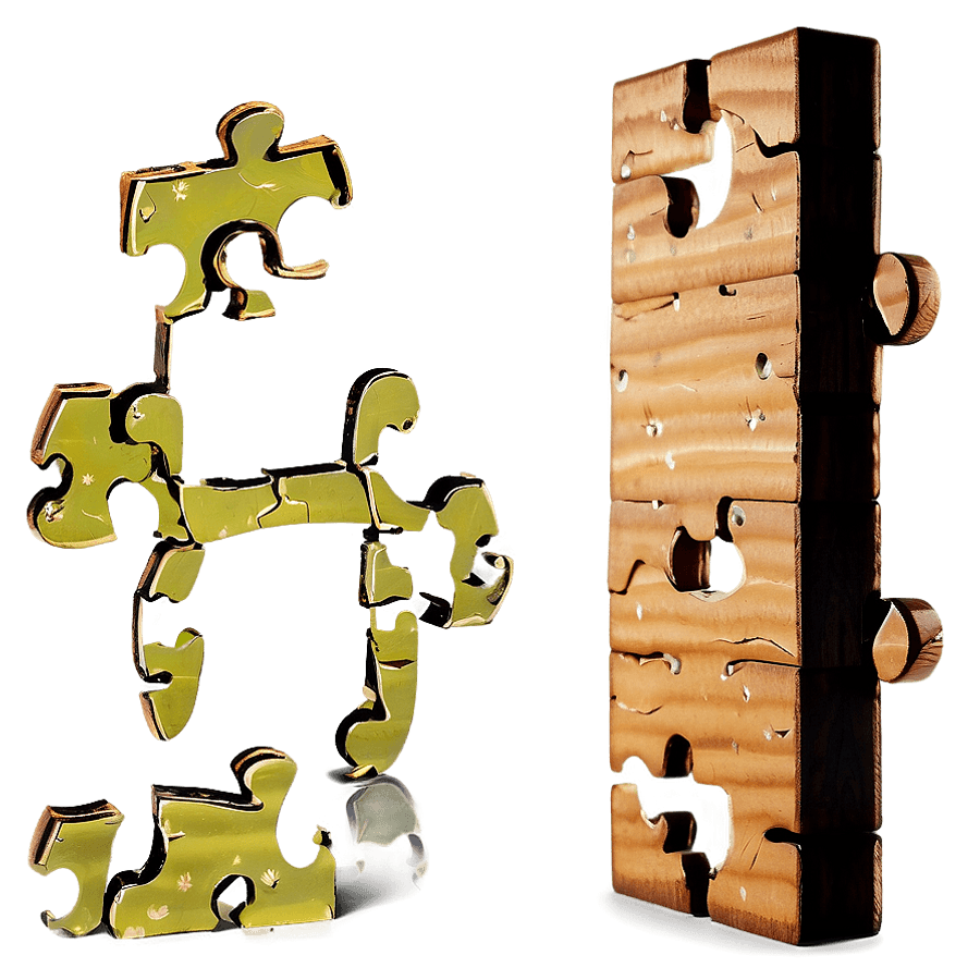 Rustic Puzzle Piece PNG bxk