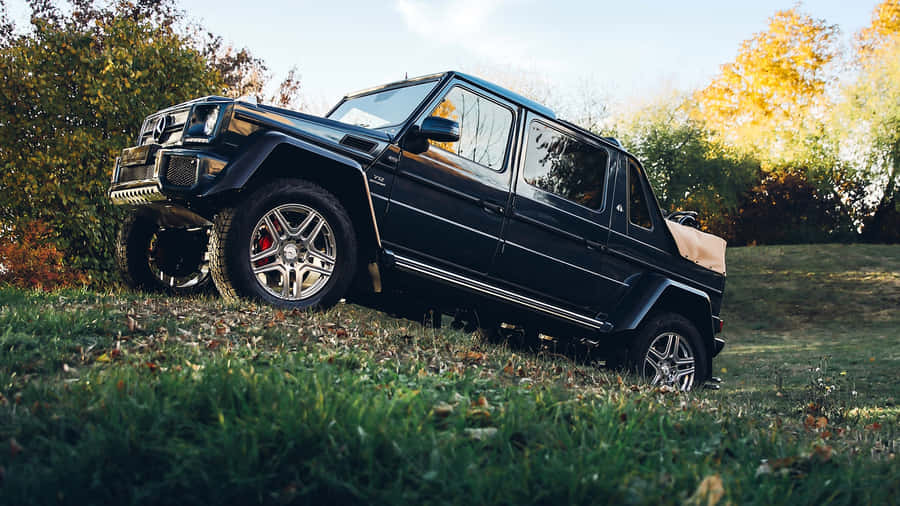 Maybach G650 Landaulet em Fundo de Outono