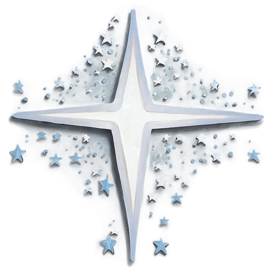 White Stars on Ocean Reflection PNG 70