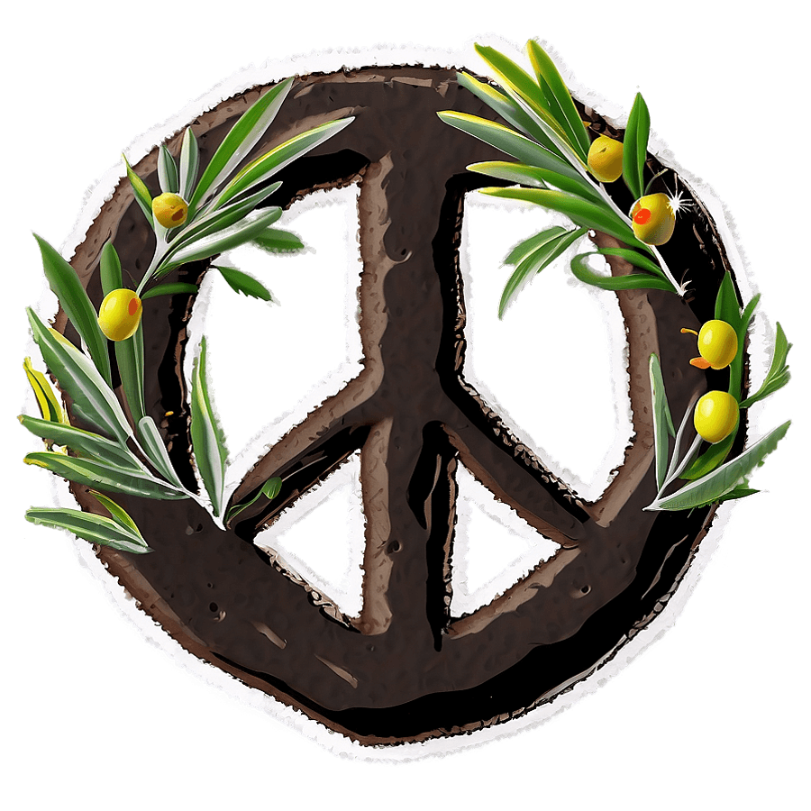 Olive Branch Peace Sign PNG mci10