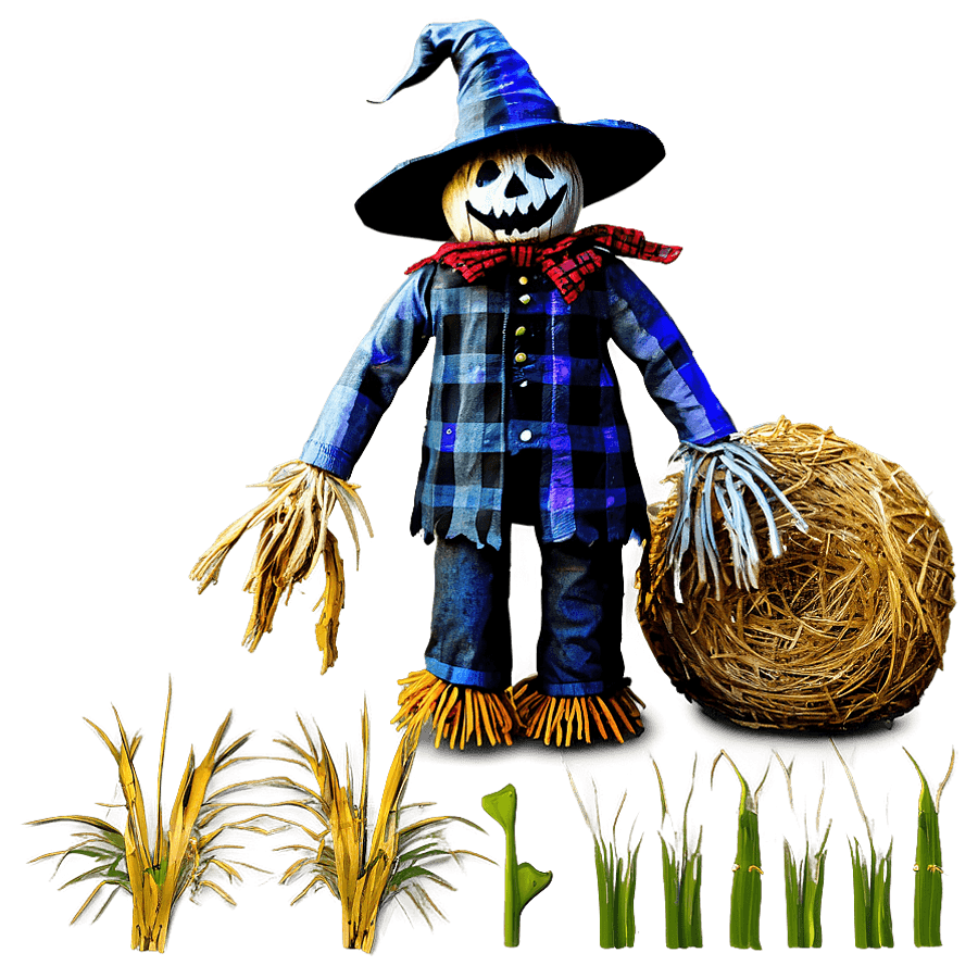 Spooky Scarecrow Field PNG mgh61