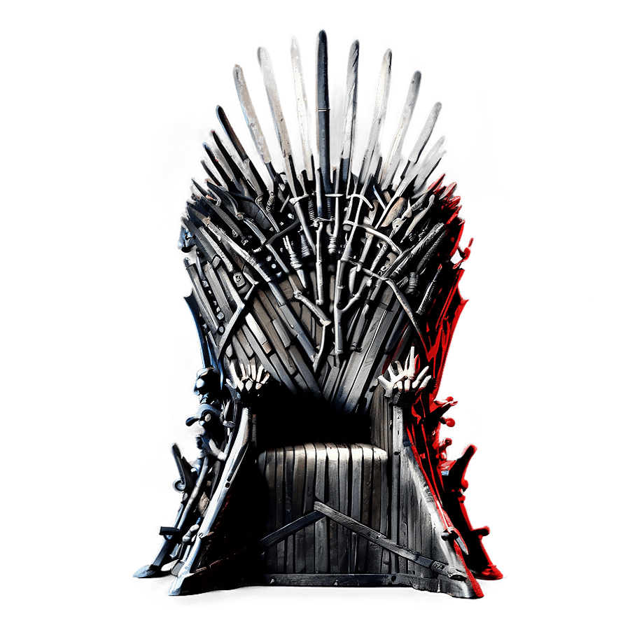 Iron Throne Black and White PNG kdt