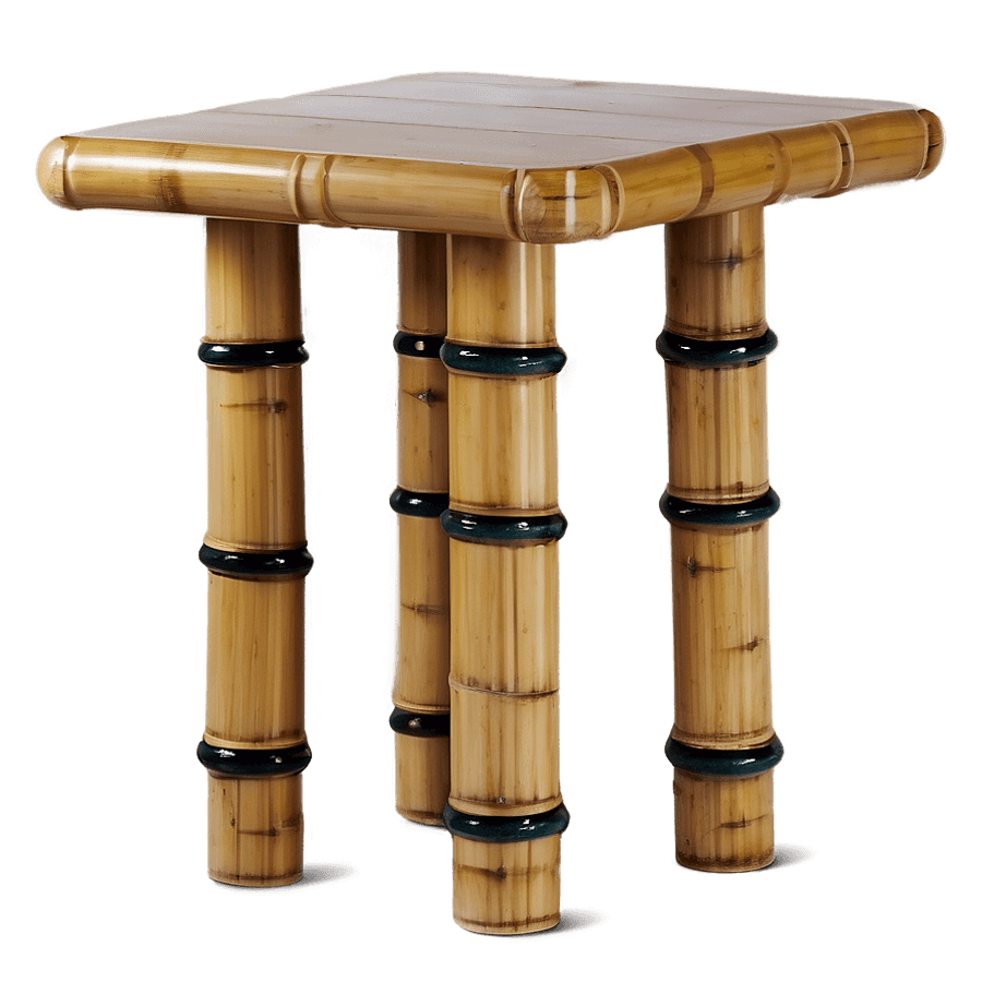 Bamboo End Table PNG qin74
