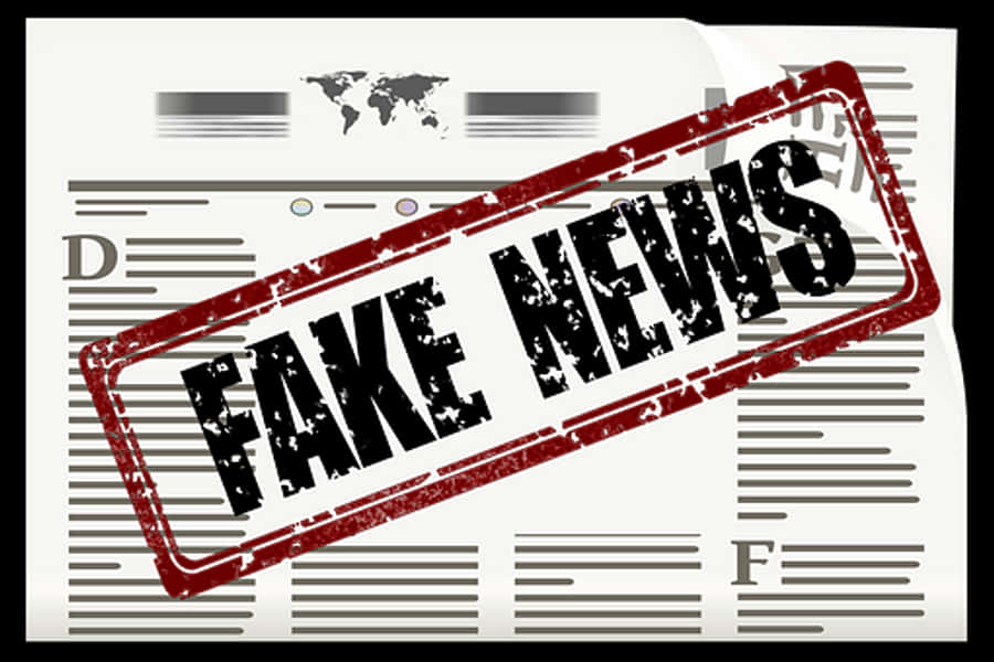 Fake News Stamp On Document