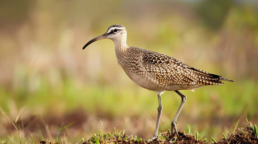 Whimbrel em habitat natural