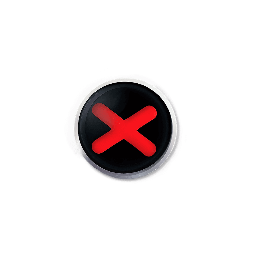 Red X Button PNG jxl