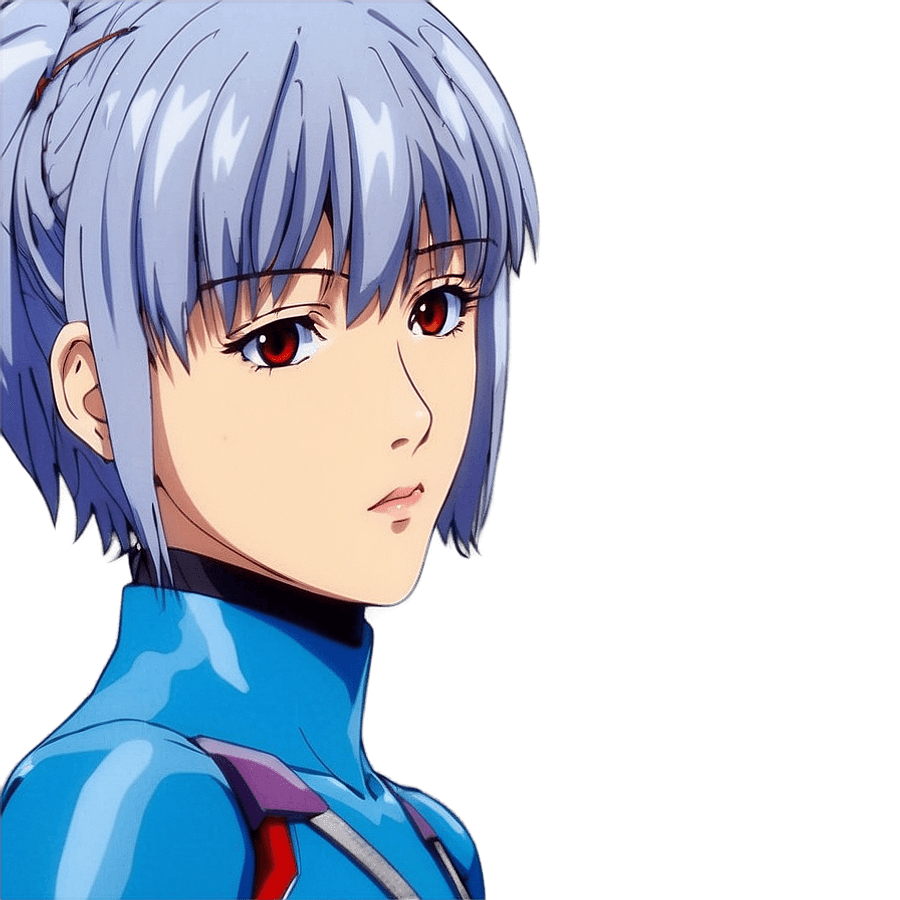 Rei Ayanami Mysterious Look PNG jof65