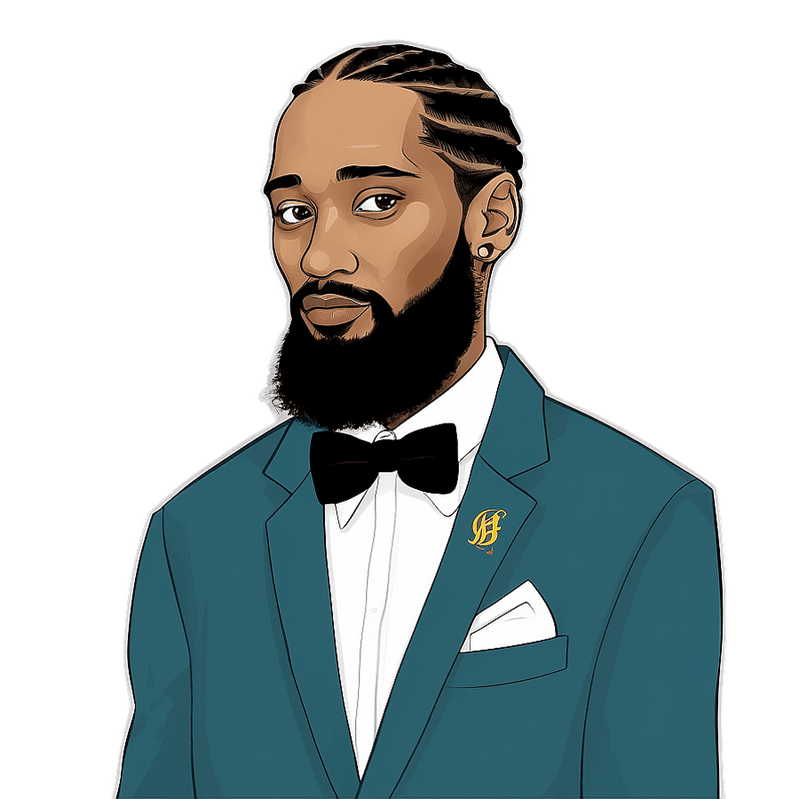 Nipsey Hussle Cartoon Drawing PNG 38