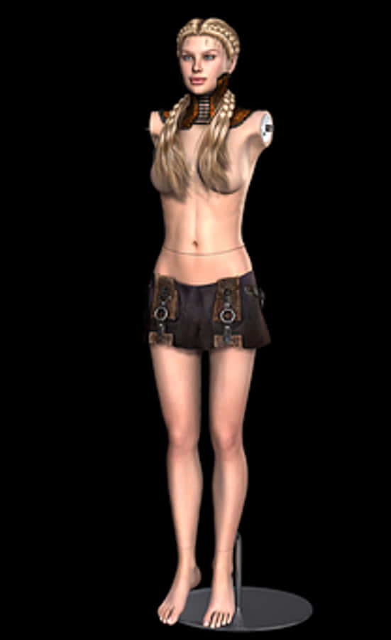 Blonde Character3 D Model