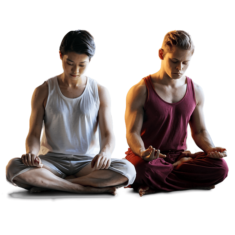 Person Sitting in Meditation PNG mvx