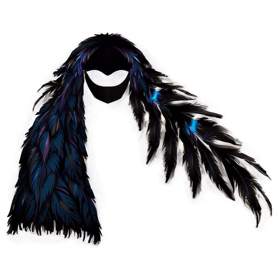 Feathered Masquerade Cape PNG 35