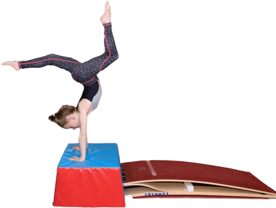 Gymnast Performing Handstand Balance