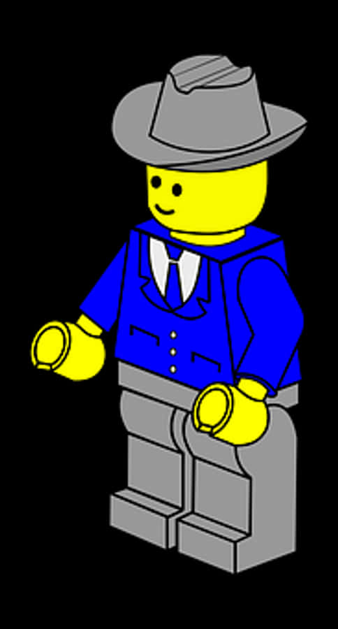 Lego Figurein Fedora Hat