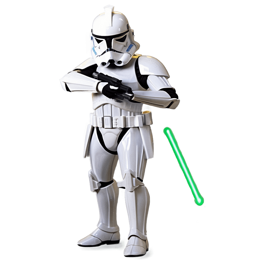 Clone Trooper with Lightsaber PNG 60