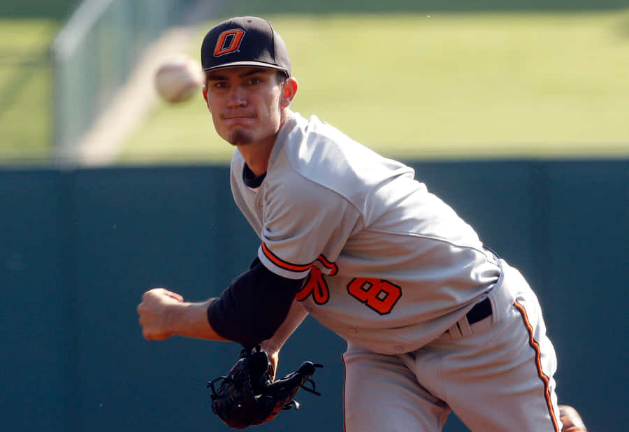 Baseball-Pitcher in Aktion Andrew Heaney
