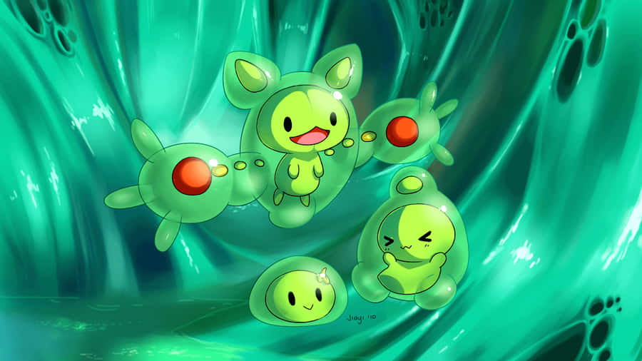 Solosis With Family And Slimy Backdrop