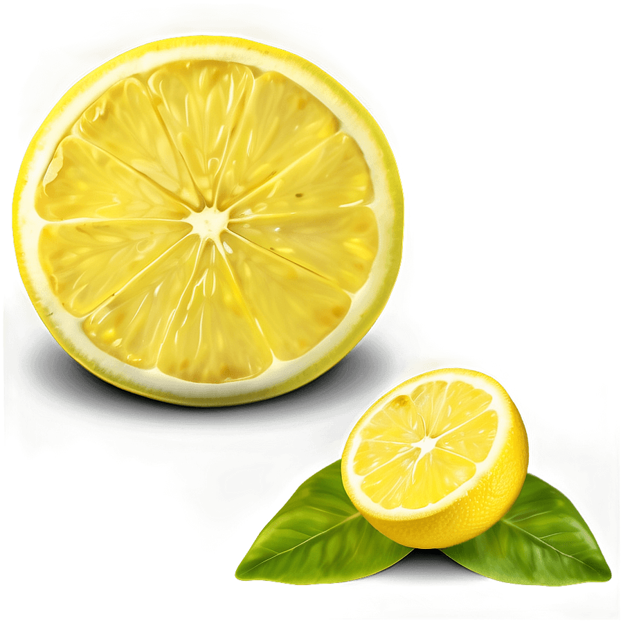 Vibrant Lemon Slice PNG 05252024