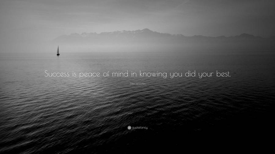 "SuccessIs Peace Of Mind Quote" översätts till svenska som "Citatet 'Framgång är självinsikt och sinnesro'". Detta kan användas som en inspirerande text på en datorskärm eller mobil bakgrundsbild för att påminna användaren om att fokusera på sin personliga utveckling och inre frid snarare än yttre prestationer.