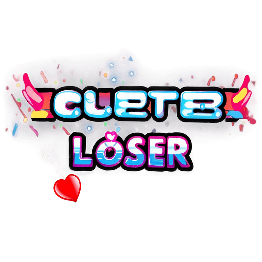 Loser Glitter Graphic PNG fov16