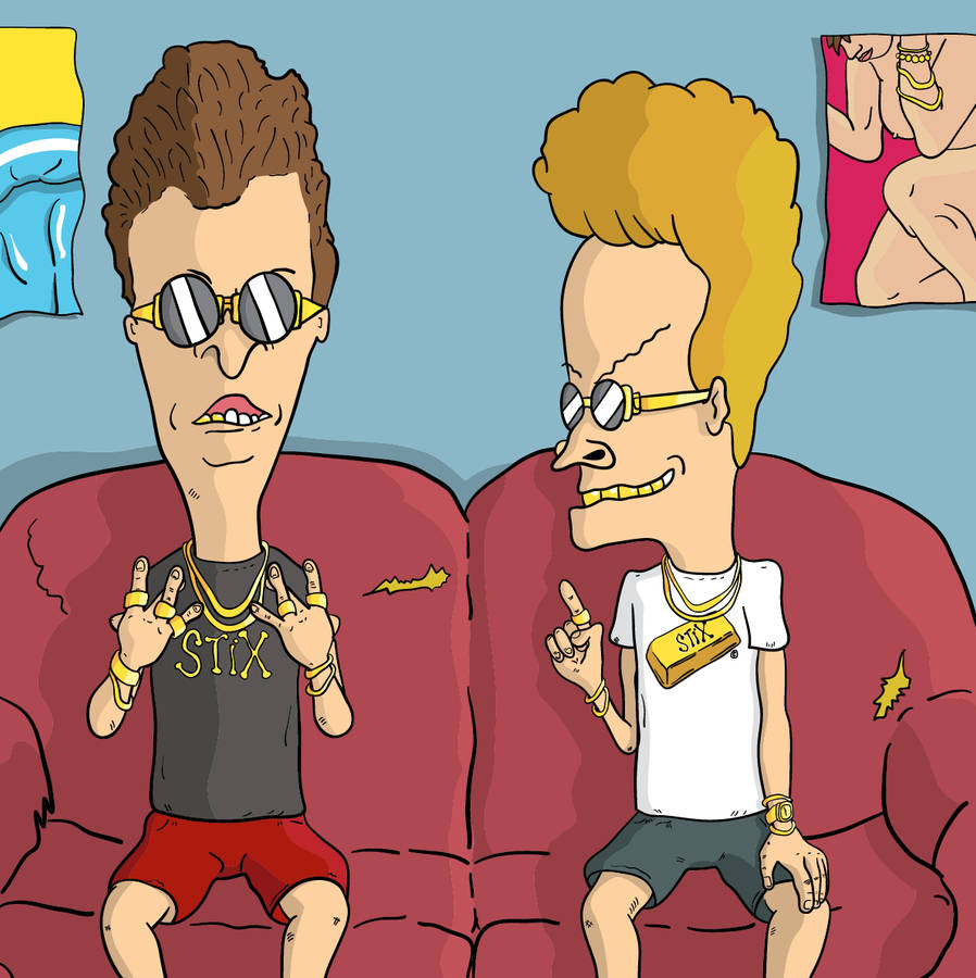 Download Beavis And Butt Head Gold Chains Wallpaper | Wallpapers.com