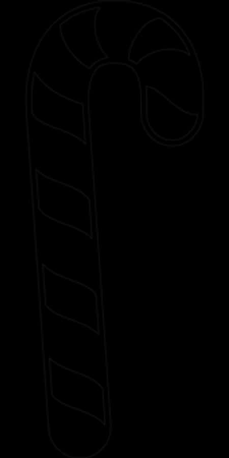 Christmas Candy Cane Silhouette