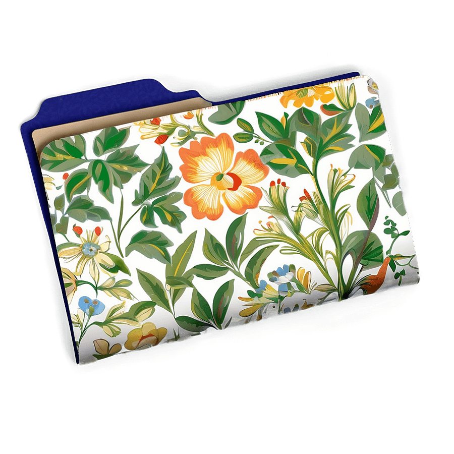 Floral Patterned Folder PNG syh87