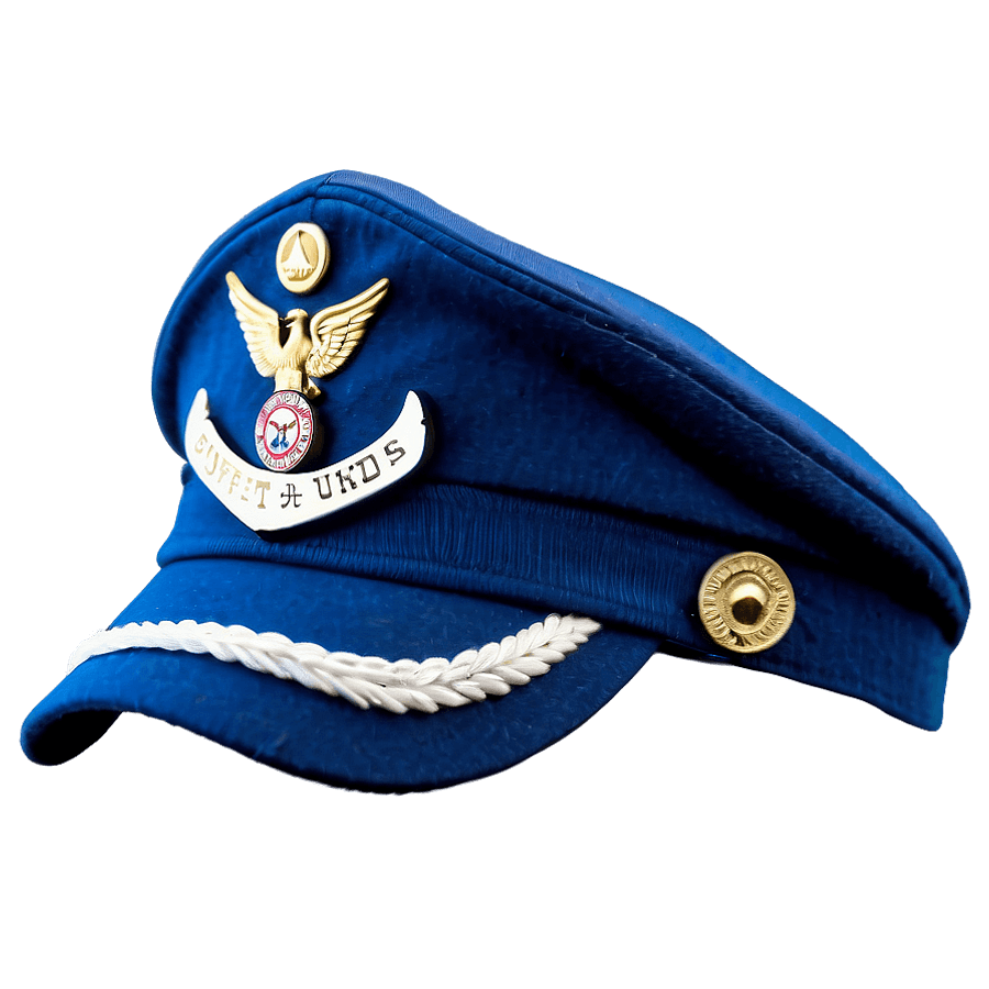 Pilot Hat with Badge PNG iic77
