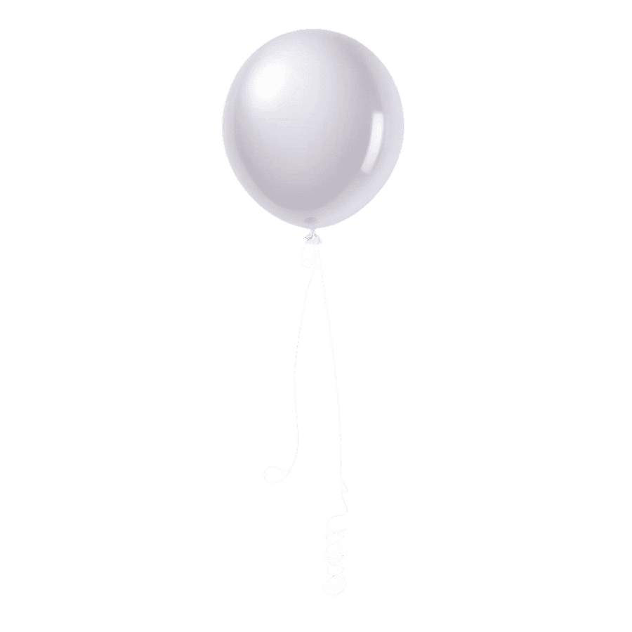 Glossy White Balloon PNG usp75