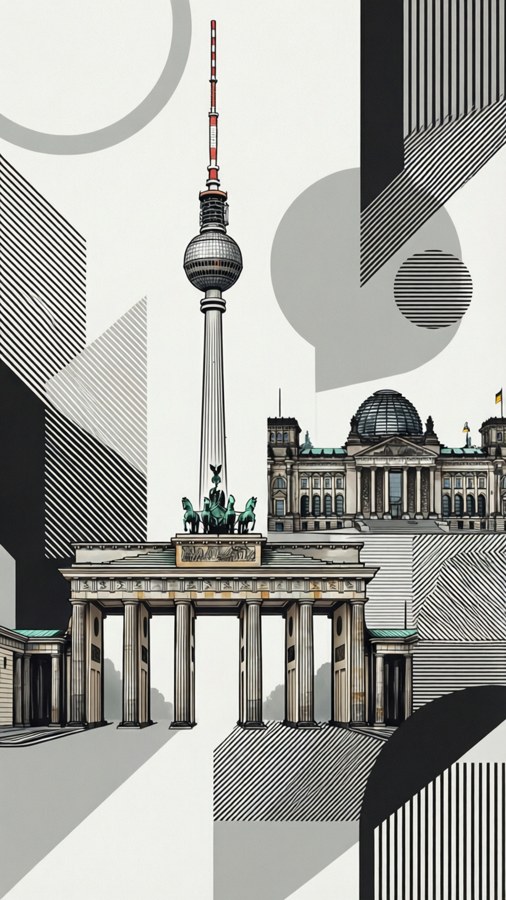 Berlin Abstract Lines Wallpaper