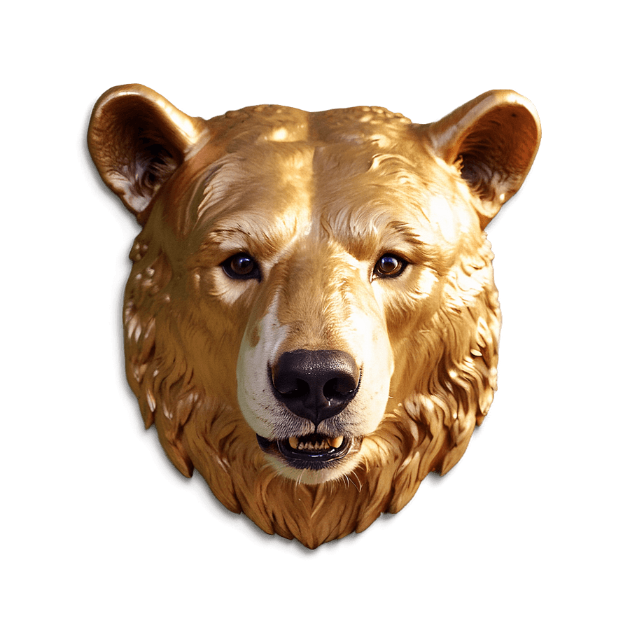 Golden Bear Head PNG 88