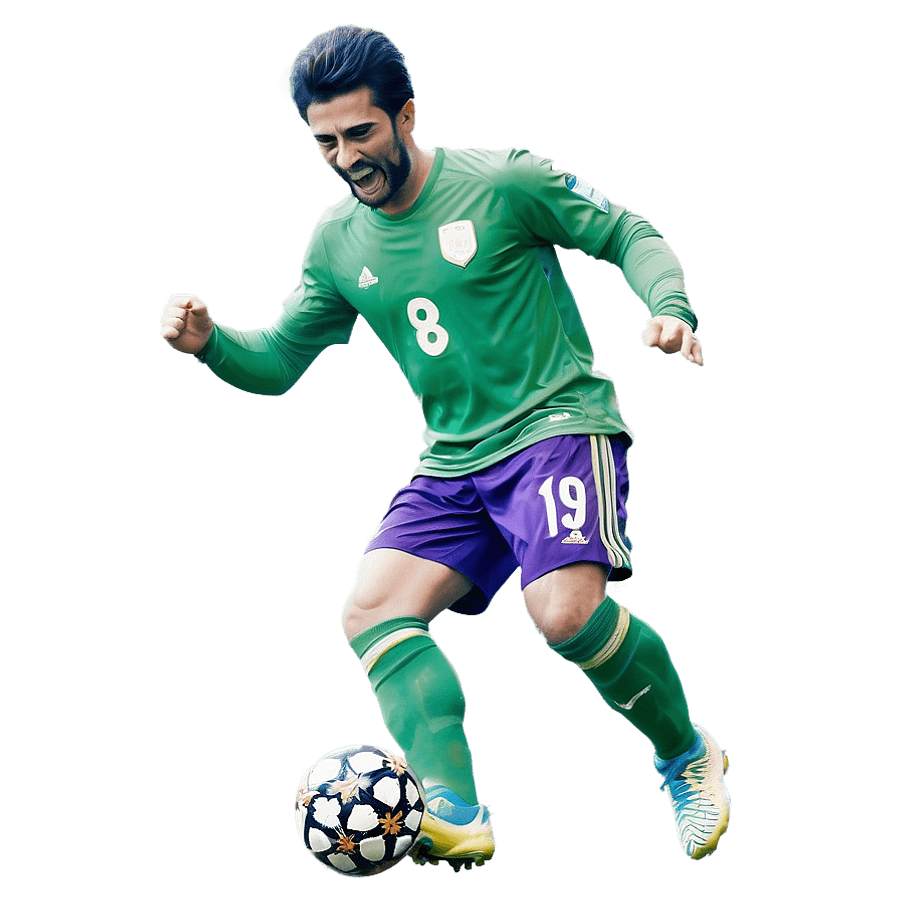 Soccer Player Glorious Win PNG 81
