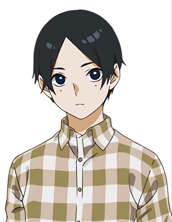 Ragazzo Anime in Camicia a Quadri