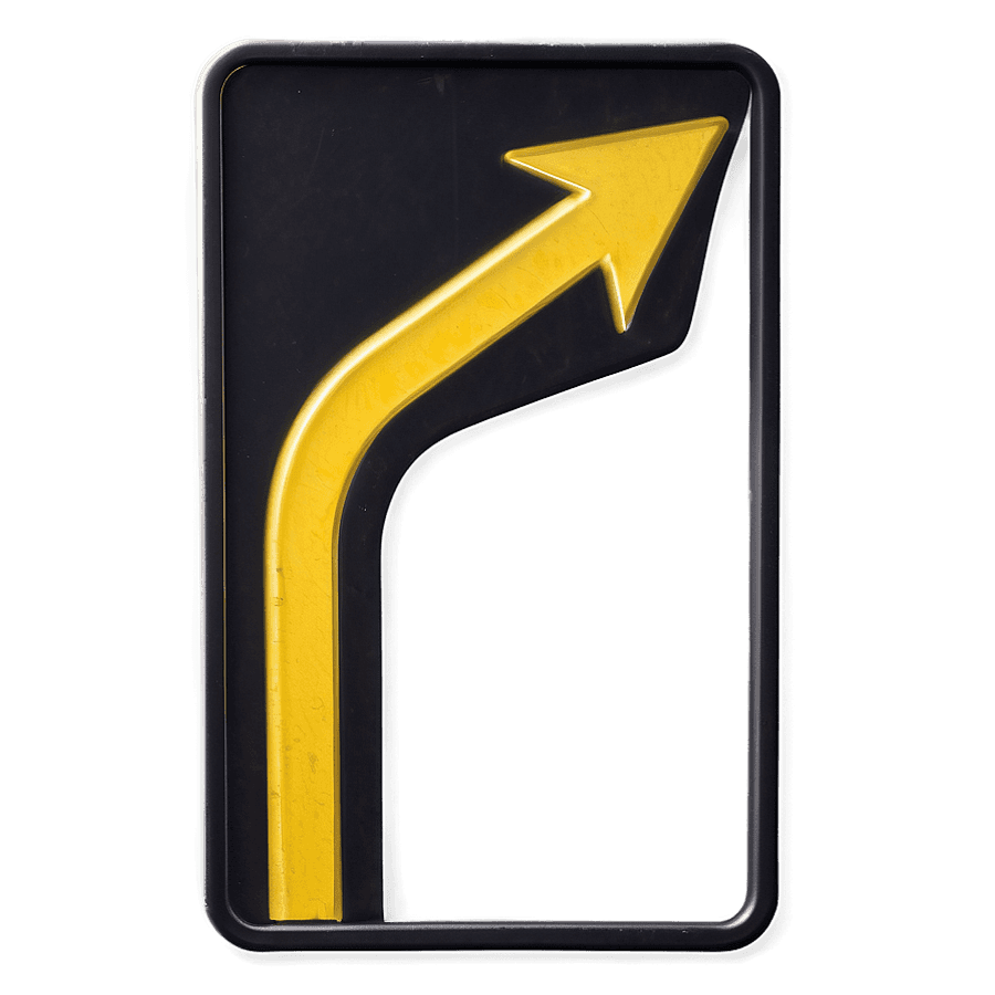 Yellow Arrow for Traffic Sign PNG 95