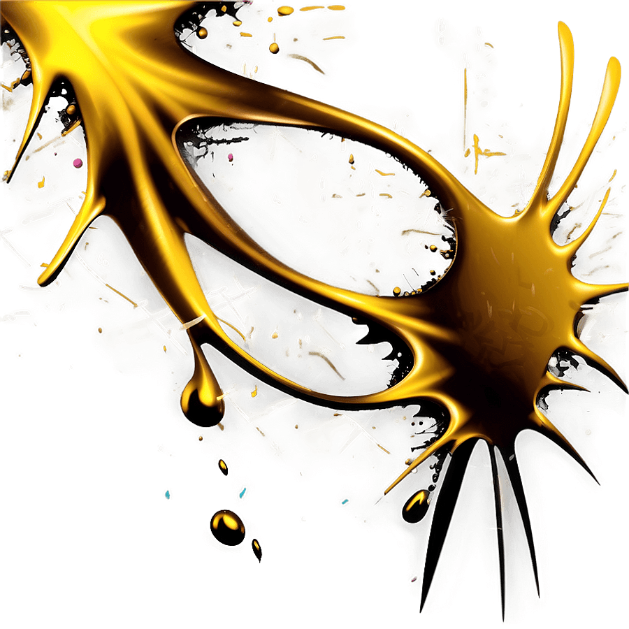 Gold Splash for Fashion Design PNG mkp44