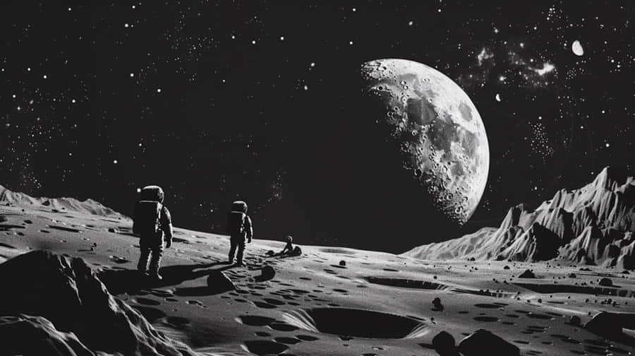 Moonwalkers che Guardano la Terra