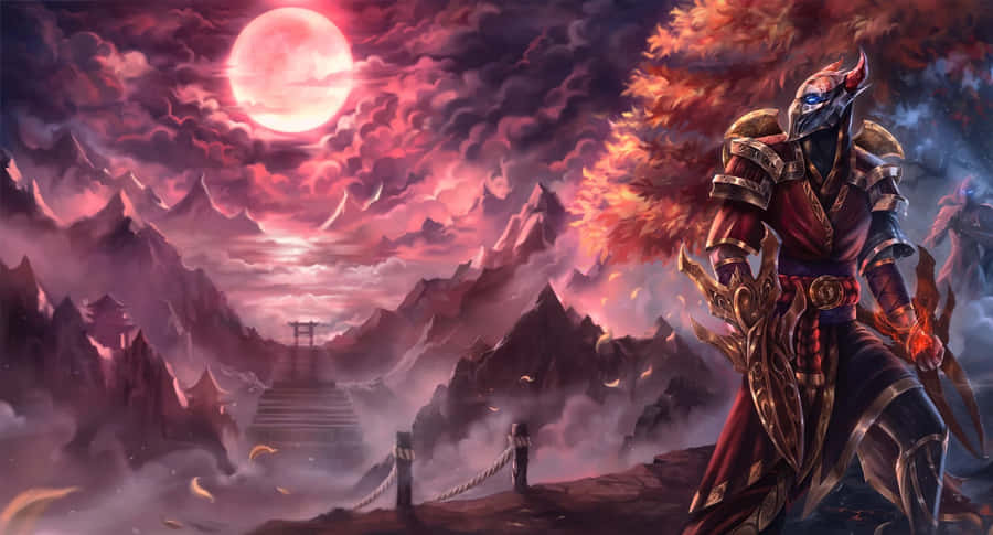 Guerriero Mistico Sotto la Luna di Sangue