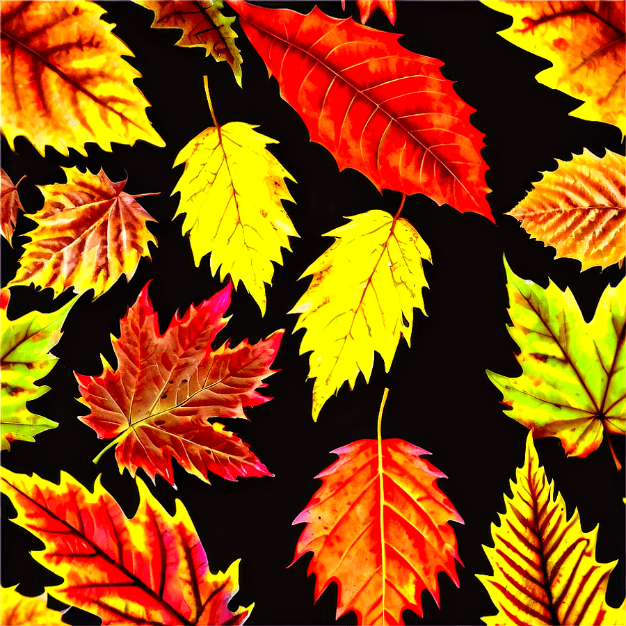 Autumn Leaves Background PNG abr98
