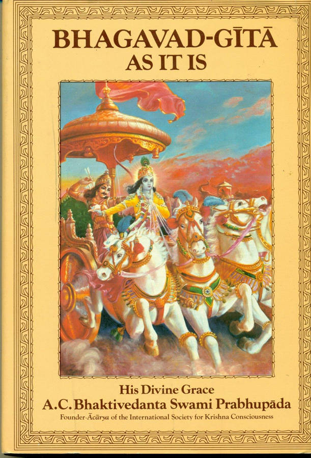 Download Bhagavad Gita As It Is Book Cover Wallpaper | Wallpapers.com