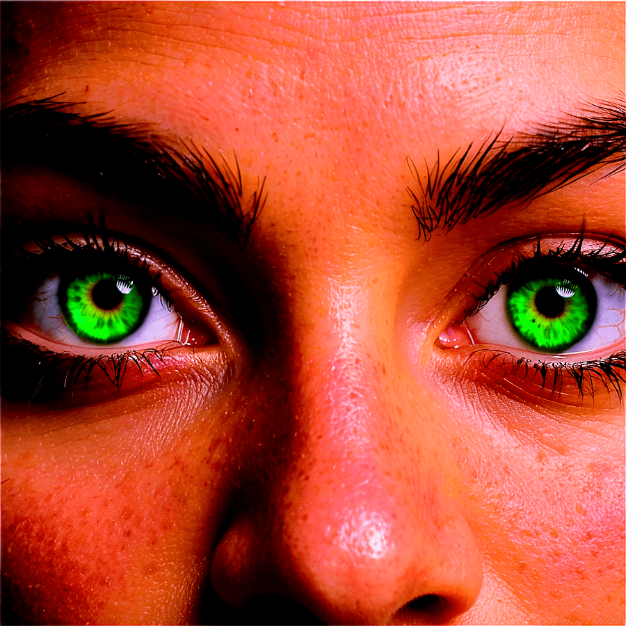 Vivid Green Eyes Detail PNG pmd