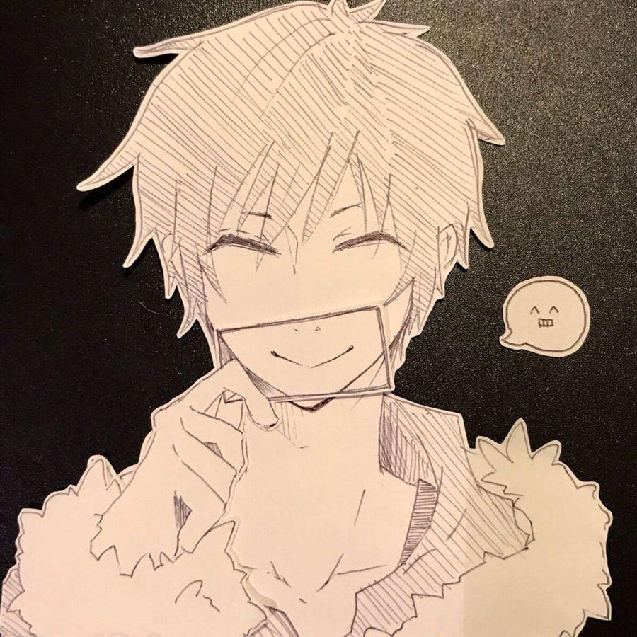 2D Art Fake Smile Phone