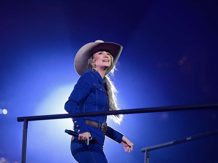 Performance di Cantante Country Estetica Blu