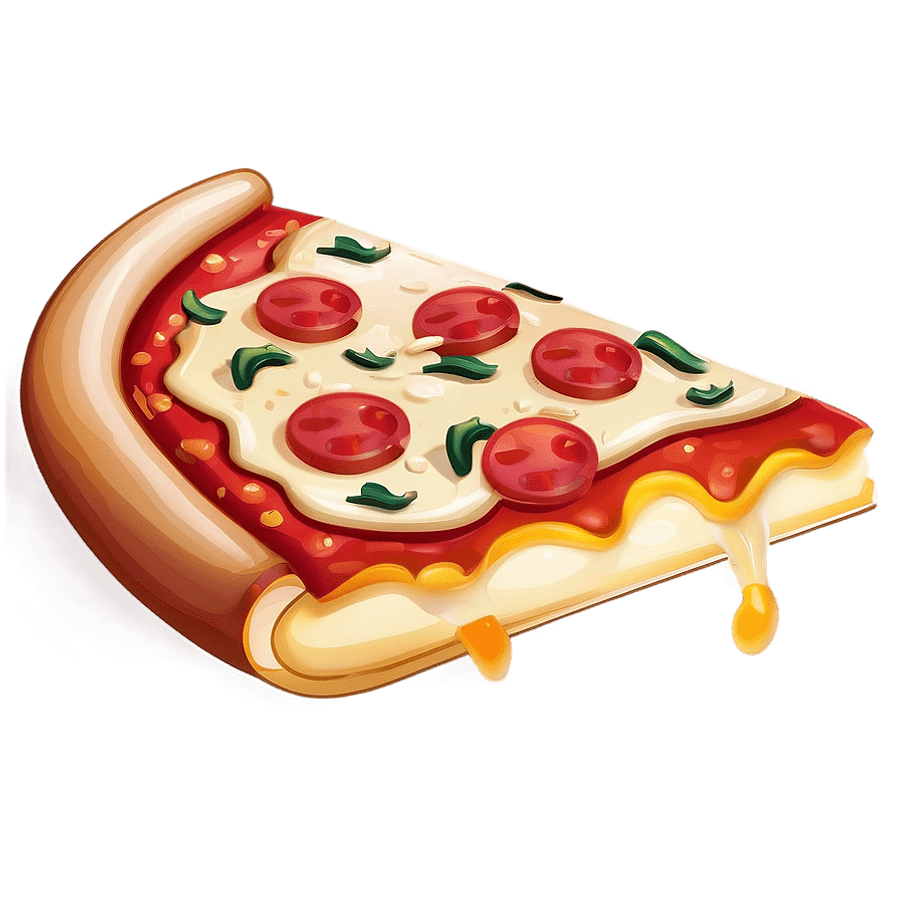 Slice of Pizza Cartoon PNG 34