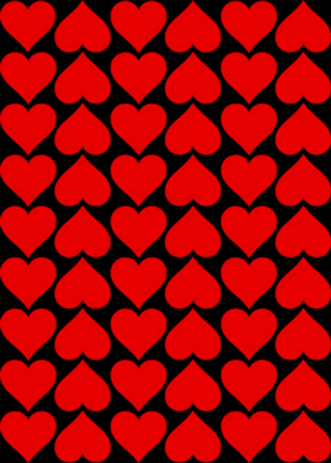 Red Hearts Pattern Background